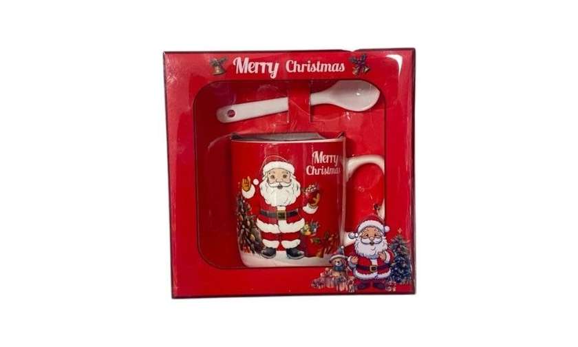 Merry Christmas Mug with Spoon