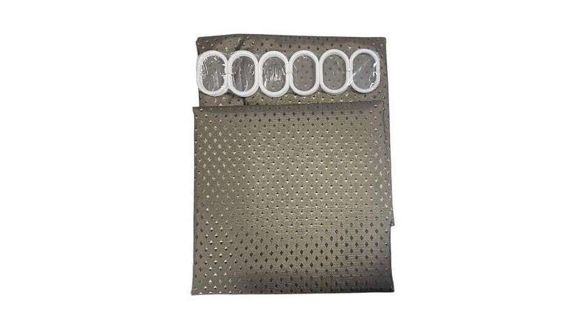 Shower Curtain with Hooks 1pc 1.8m*1.8m (Dark Brown)