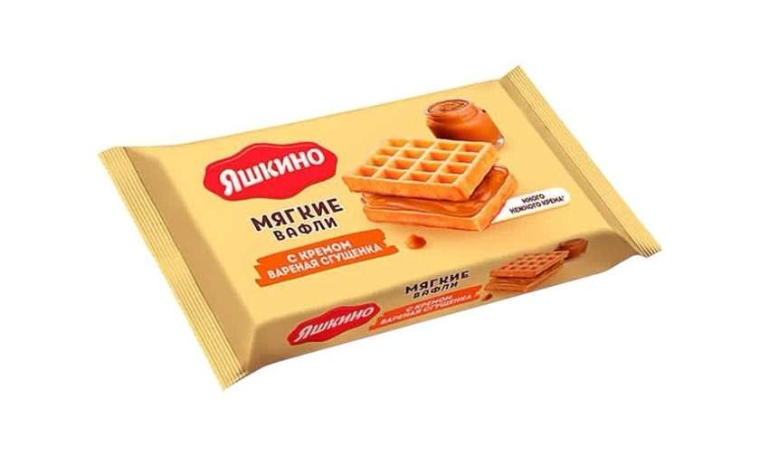 Yashkino Soft Mini Waffles with Boiled Condensed Milk