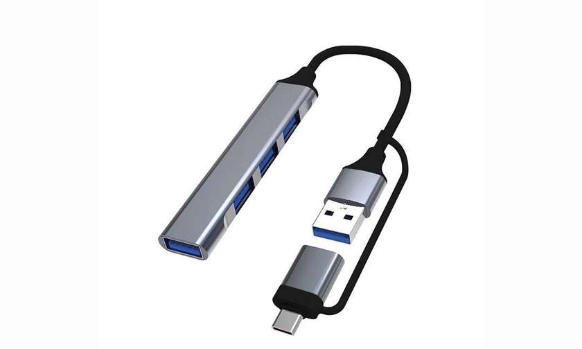 2 in 1 Type-c / USB to 4 Ports USB
