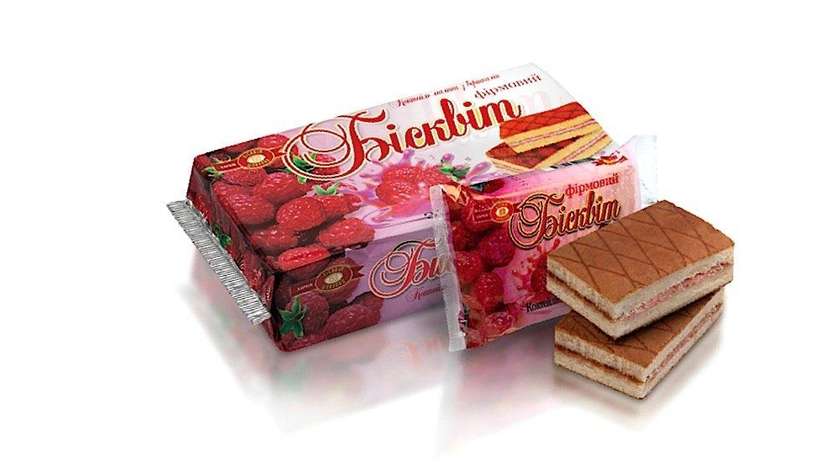 Sponge cake with raspberry filling 330g 6pcs