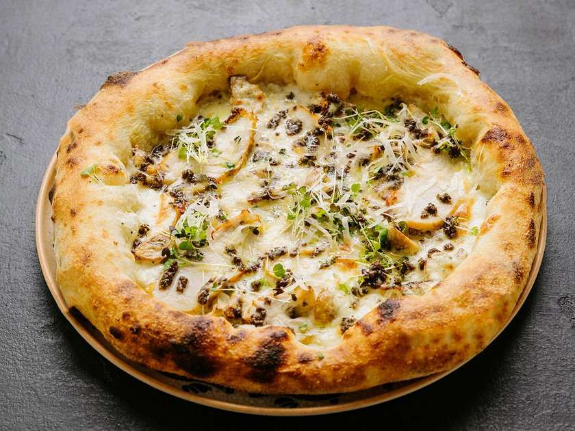 Mushroom Pizza with Truffle Oil