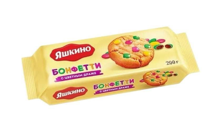 Yashkino Bonfetti Cake with Colored Dragee 200g