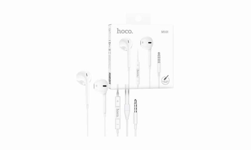 HOCO M101 Earphones with microphone 3,5mm - White