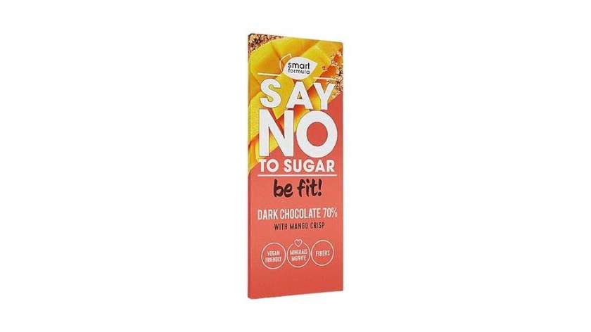 Say No To Sugar Bitter Chocolate with Mango Flavor, Sugar-Free 90g