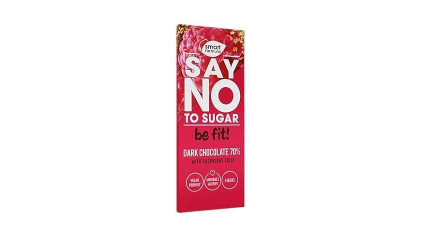 Say no sugar Bitter Chocolate with Raspberry Flavor Sugar-Free 90g
