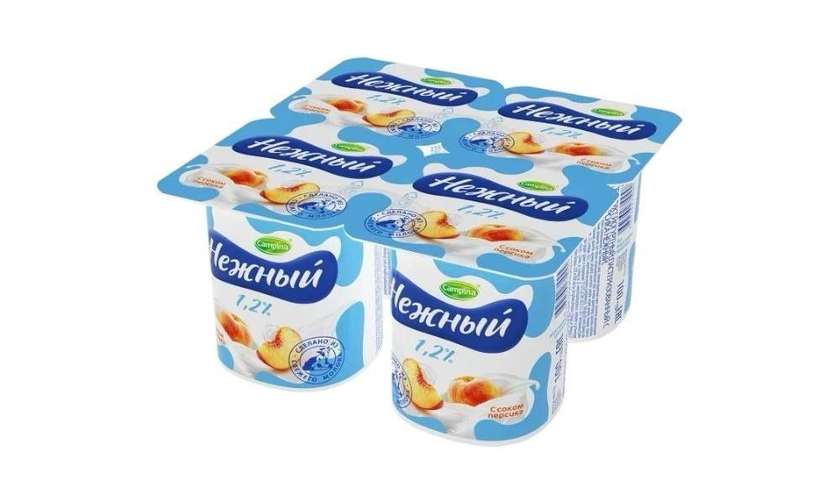 Nizhny Light Peach Yogurt 0.1% 95g (1 piece)