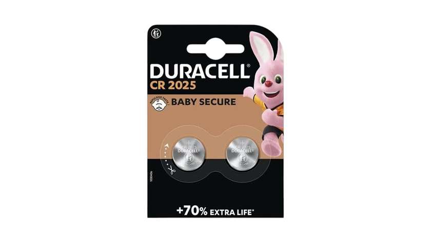 Duracell CR 2025 Baby Secure Battery - 2pcs