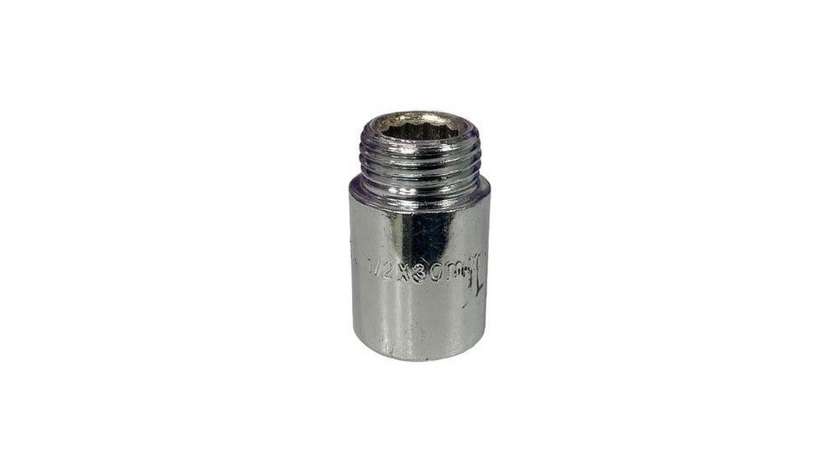 Metal Muff 1/2 Inch Male/Female 30mm