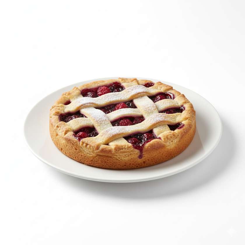 Crostata - Italian shortcrust pastry cake with fruit filling