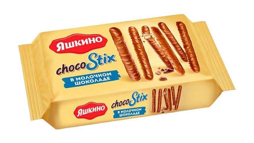 Yashkino Sugar Biscuits ChocoStix in Milk Chocolate 130g