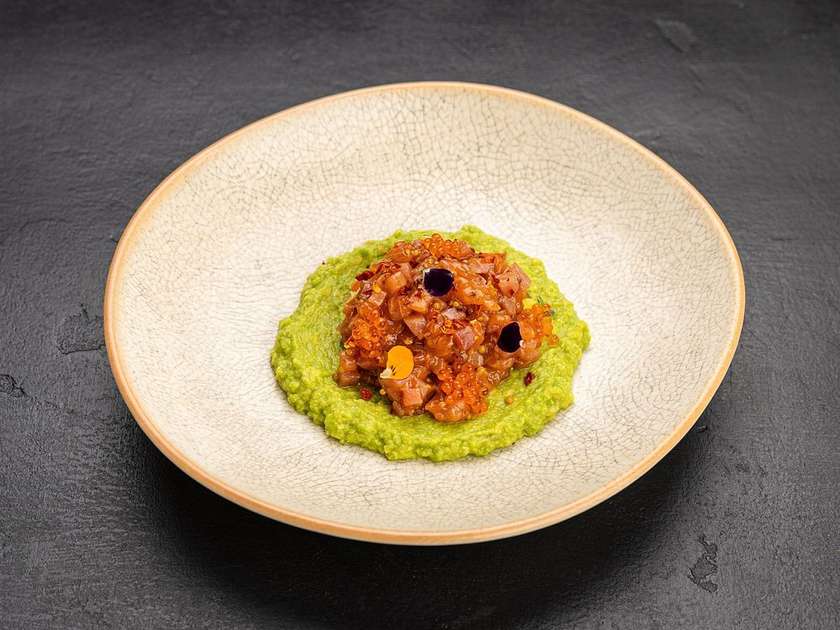 Salmon and Tuna Tartare with Citrus Avocado