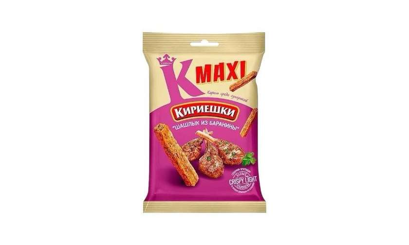 Kirieshki Maxi Rye Bread with Lamb Barbecue Flavor 50/25