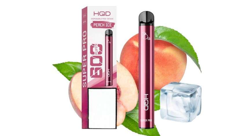 HQD Super Pro Peach Ice 600 Puffs