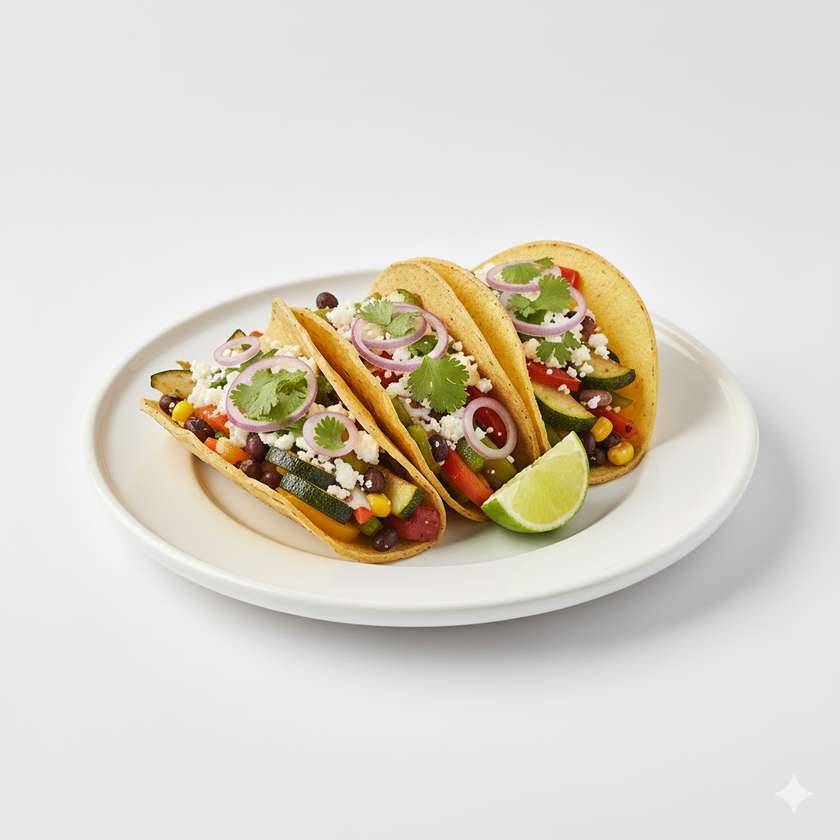 3 ks Tacos Vegetarianos se sýrem