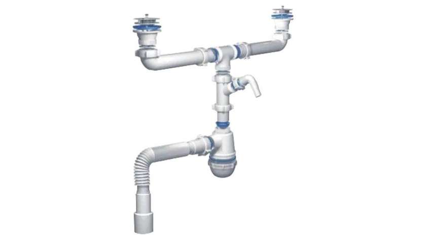 KETTLER-78843 Kitchen Siphon Double 80cm-40/50-Ф70 Head