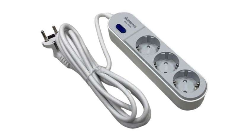 Yamatik 3-Outlet Power Strip, 2m, 3500W, 16A