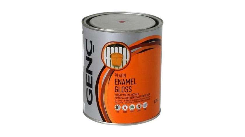 Genc Platinum Enamel Gloss Black 0.75l