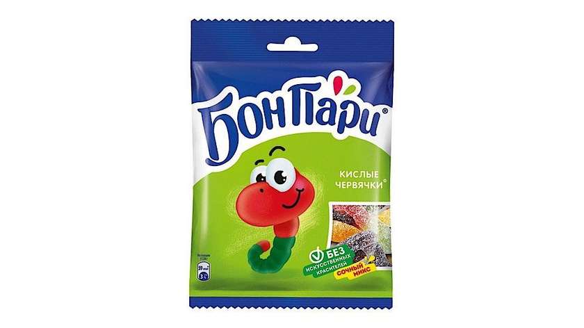 Bon Pari Sour Worms Marmalade 75g