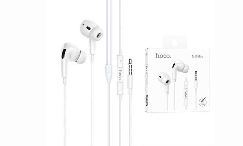 hoco. M101Pro wired earphone 3.5mm adapter Jack white