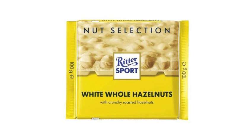 Ritter Sport White Chocolate with Whole Hazelnuts 100gr