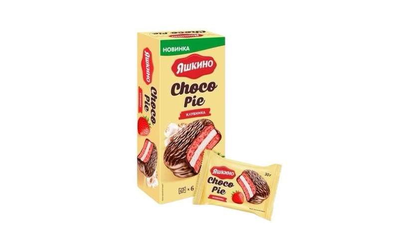 Yashkino Strawberry Choco Pie 180g (6 Pieces)