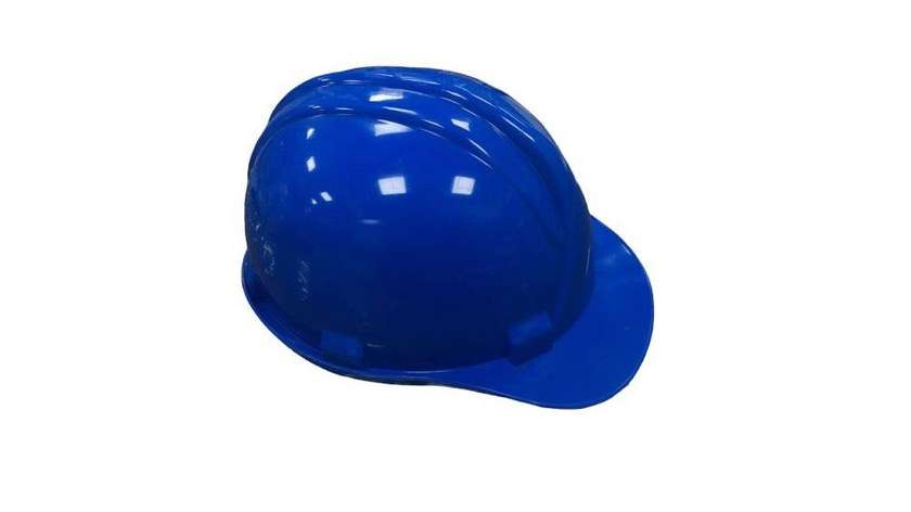 Blue Protective Helmet with Strap
