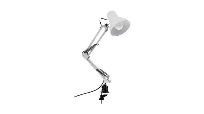 Ultraflash UF-312p C02 Desk Lamp with Clamp, White