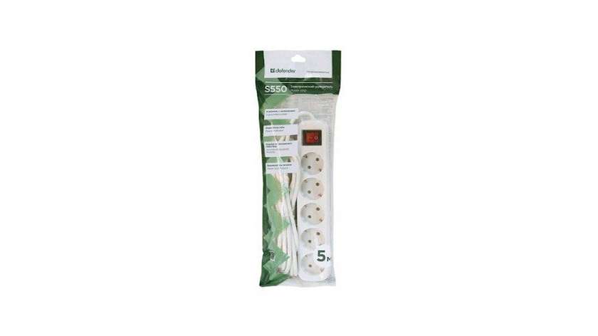 Defender Power Strip 5m with 5 Sockets