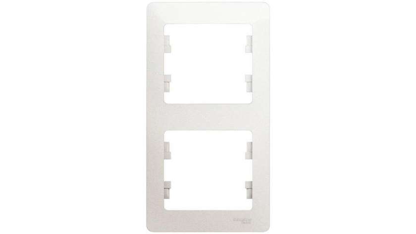 Almera 2-Gang Horizontal Frame, White