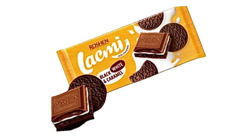 Roshen Lacmi Black White & Caramel 100g
