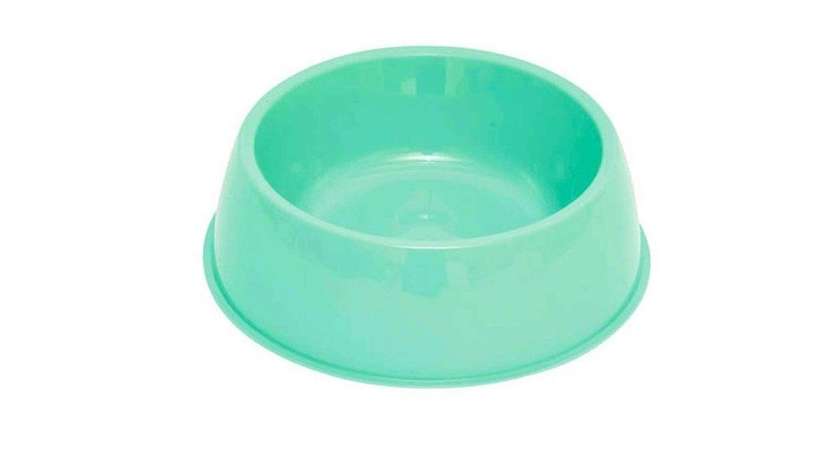 Round dog food bowl