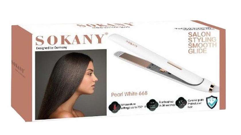 Sokany Hair Straightener Pearl White-668