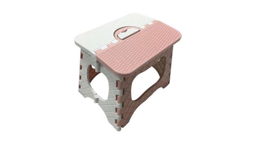 Small Stool (White-Pink)