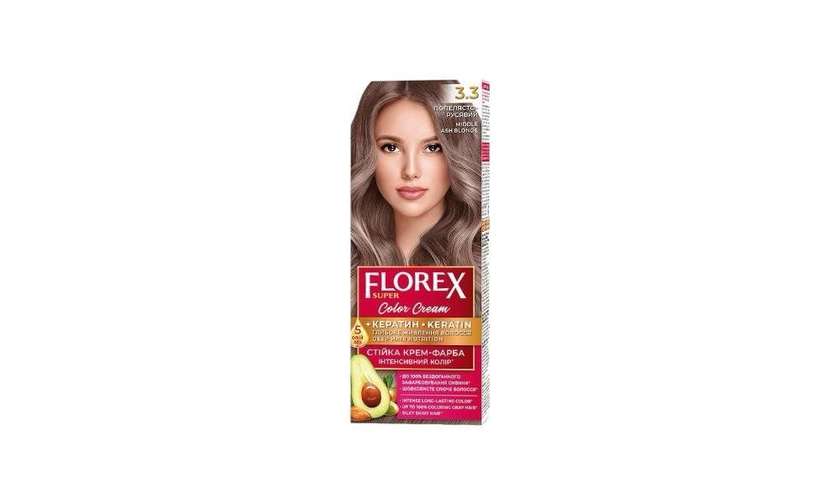 Florex 3.3 Light Ash Blonde Hair Dye
