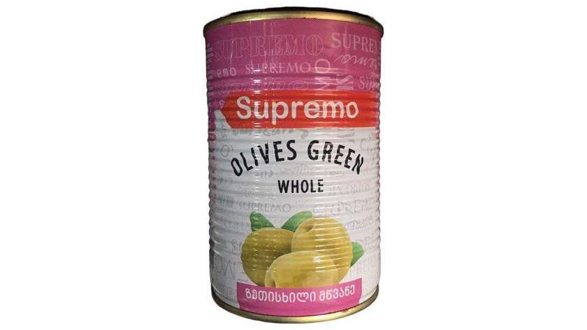 Supremo Green Olives With Pits 425ml