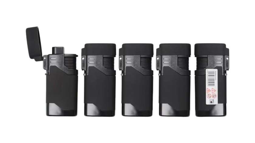 Atomic (Cobra-Black-Jet) - Pocket Electric Lighter with Rubberized Body