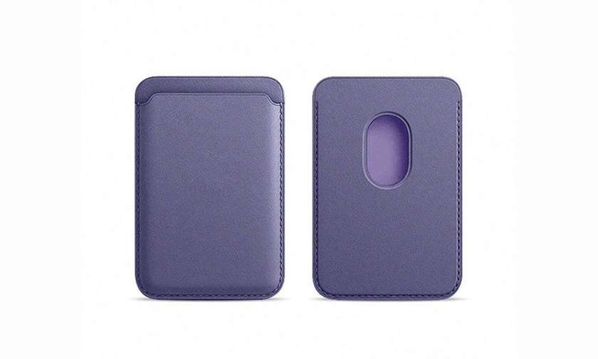 iPhone Leather Wallet (magsafe) Purple