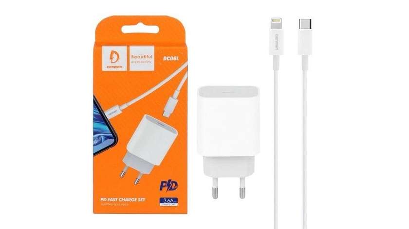 Denmen DC06L PD Fast Charge Set for Lightning 3.6A