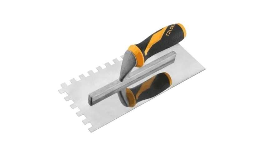 Tolsen tol338-41017 Trowel with Rubber Handle (Notched) 280x120mm