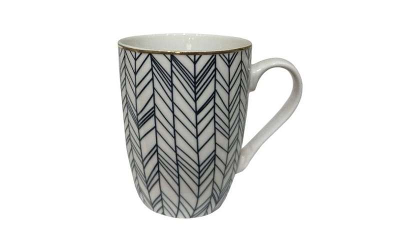 Black Cup with Patterns