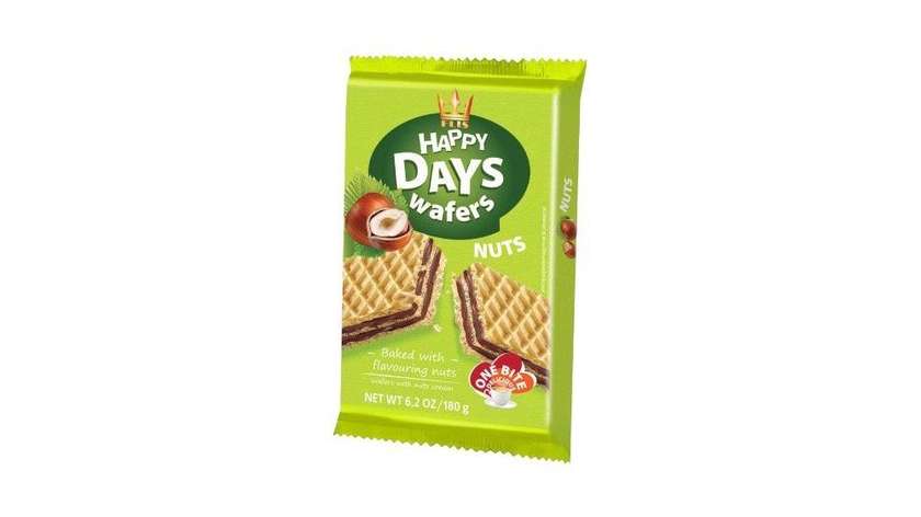 Happy Days Wafers with Nuts 180g