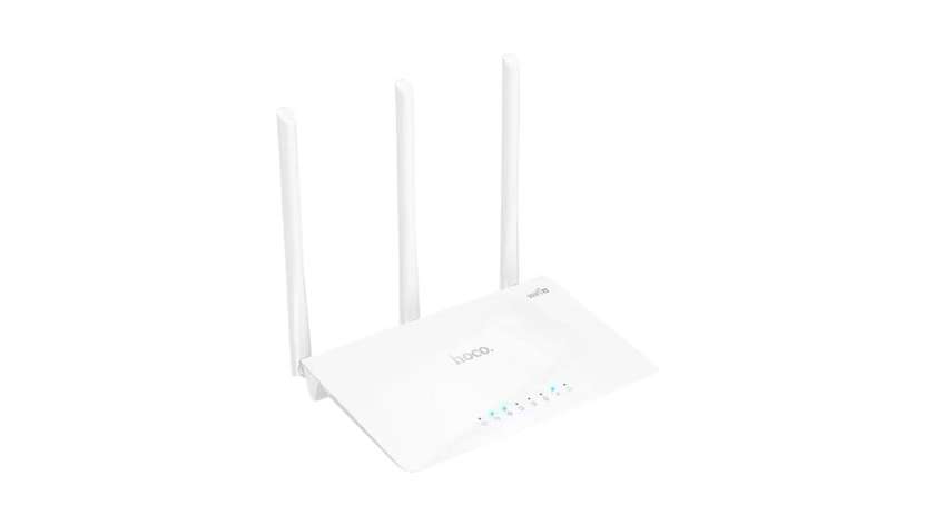 Hoco HI30 WiFi4 1WAN +3LAN+2.4G 300M Wireless Router With 3 Antennas