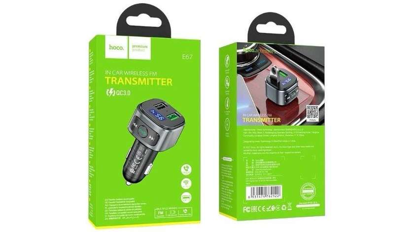 Hoco in Car Wireless FM Transmitter E67