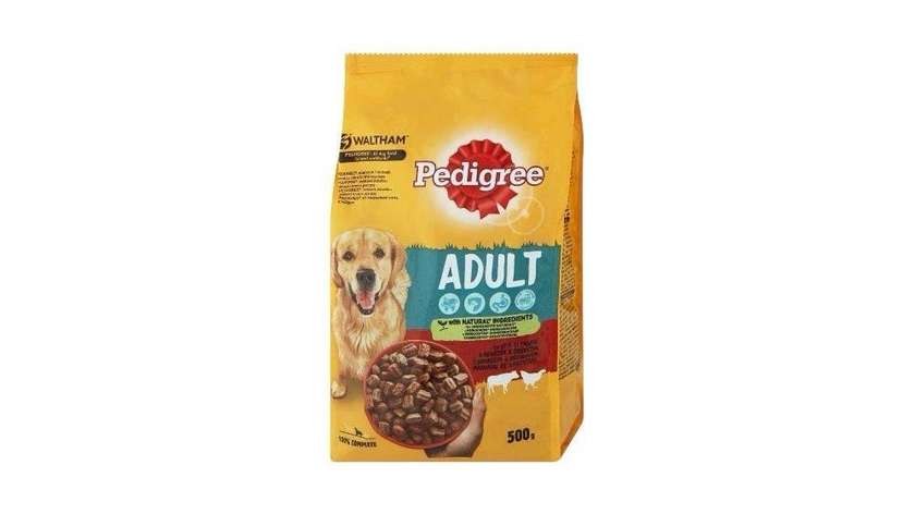 Pedigree Adult Dog Food with Beef and Poultry 500g