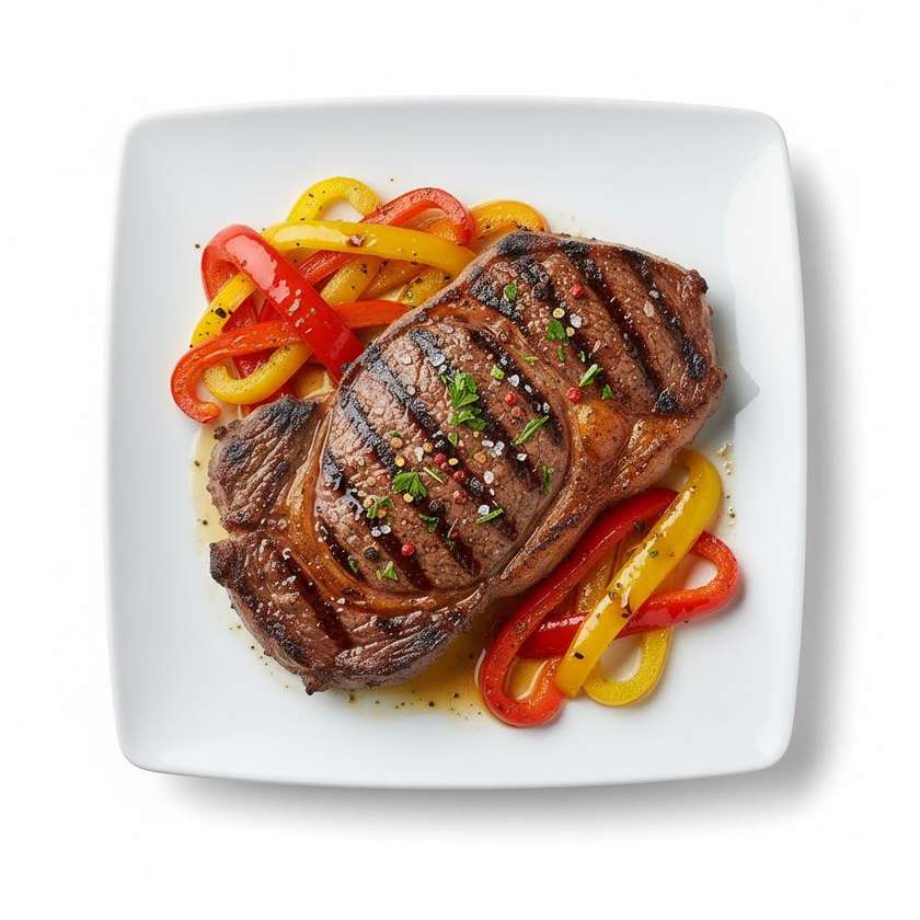Flank Steak with Peppers