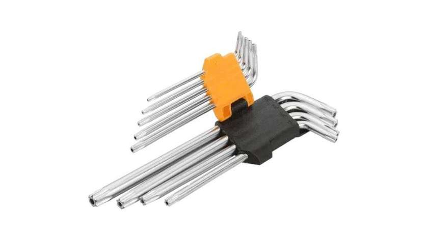 Tolsen tol46-20056 Hex Wrench Set with Round Ends, 9 Pieces