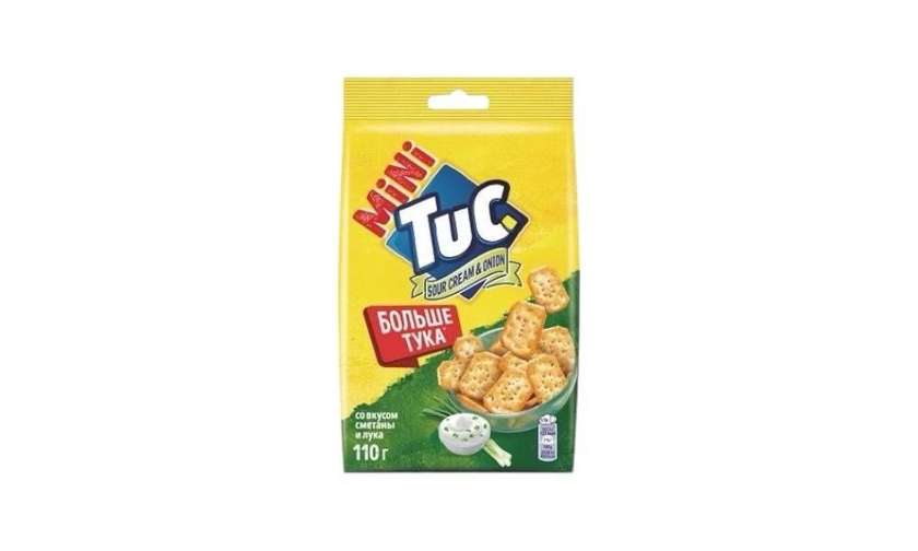 Mini Tuc Crackers with Sour Cream and Onion Flavor 100g