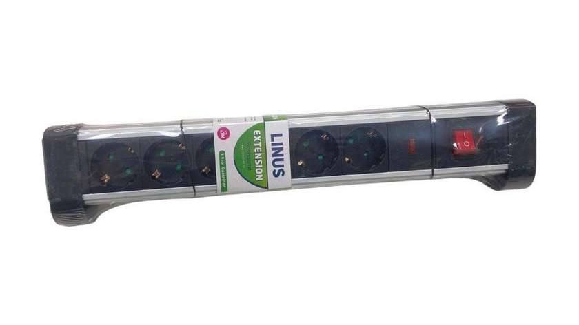 Linus Extension Cord 6-Outlet 3m Black