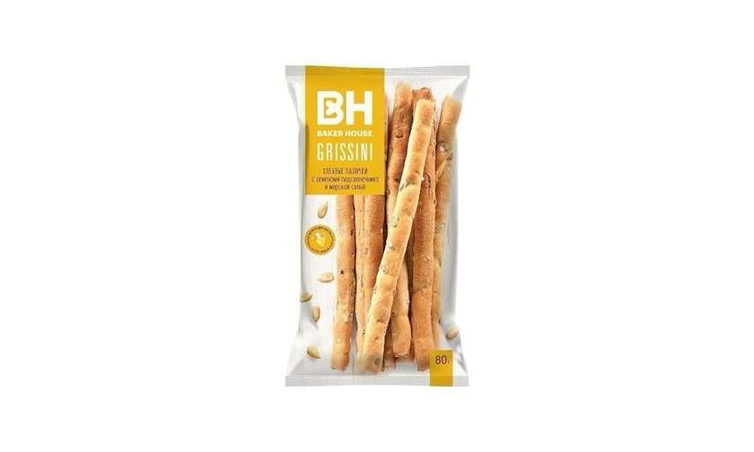 BH Baker House Grissini Bread Sticks with Sunflower Seeds and Sea Salt 80g
